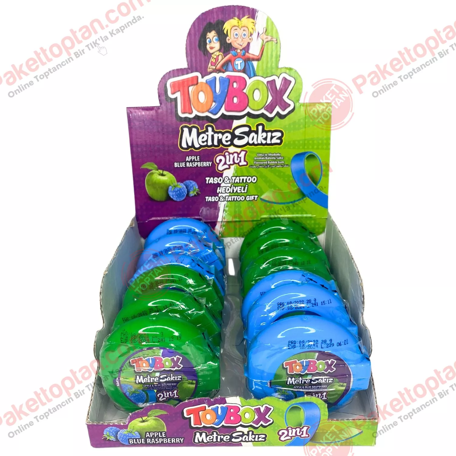 Toybox Metre Sakız 2in1 Elma ve Ahududu