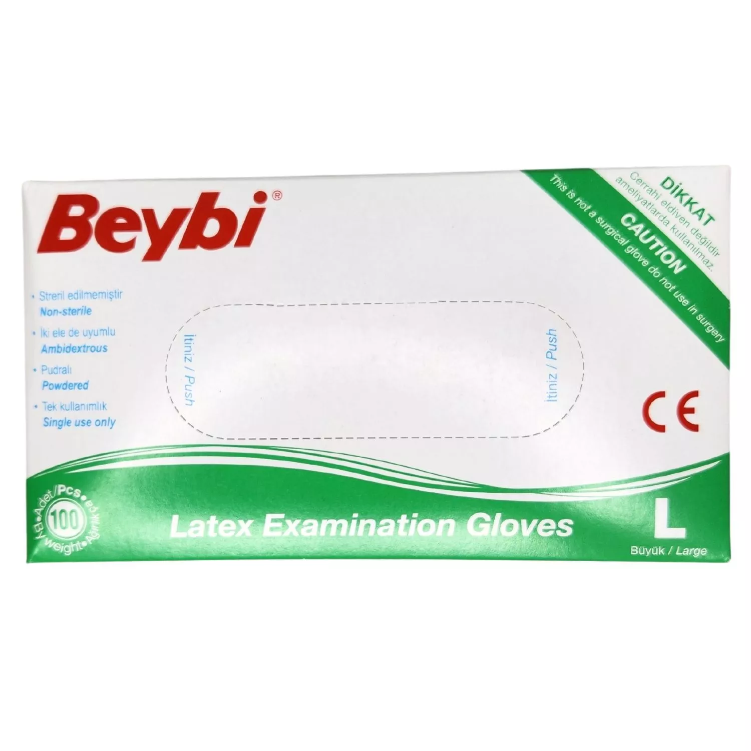 Beybi Latex Eldiven Pudralı -Large- 